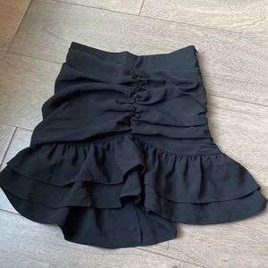 Black tight ruffled skirt